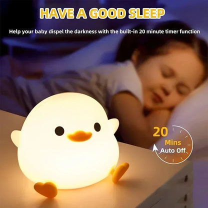 Silicone Duck Children's Night Light Rechargeable