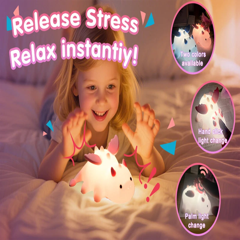 Cute Baby Dragon Children's Night Light Rechargeable