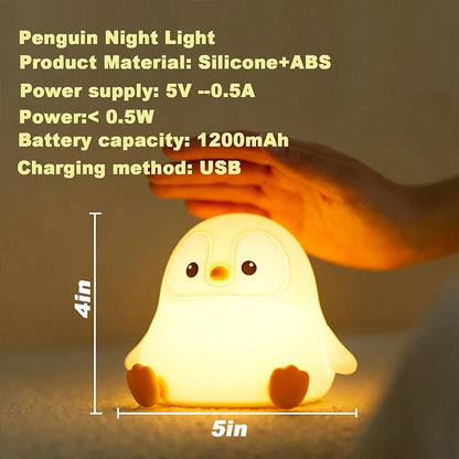 Penguin Children's Night Light Rechargeable