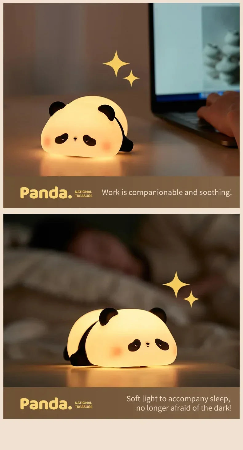Cute Panda Children's Night Light Rechargeable
