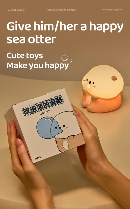 Cute Sea Otter Children's Night Light Rechargeable