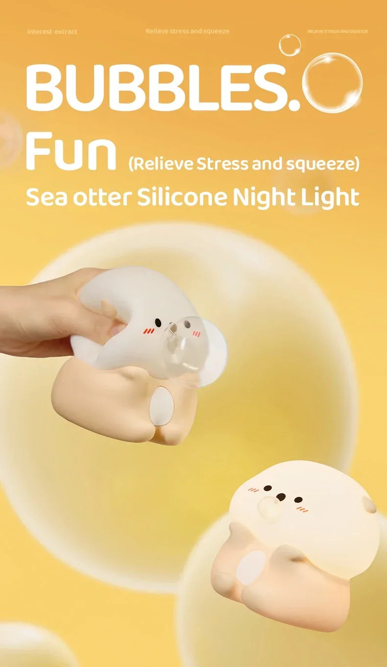 Cute Sea Otter Children's Night Light Rechargeable