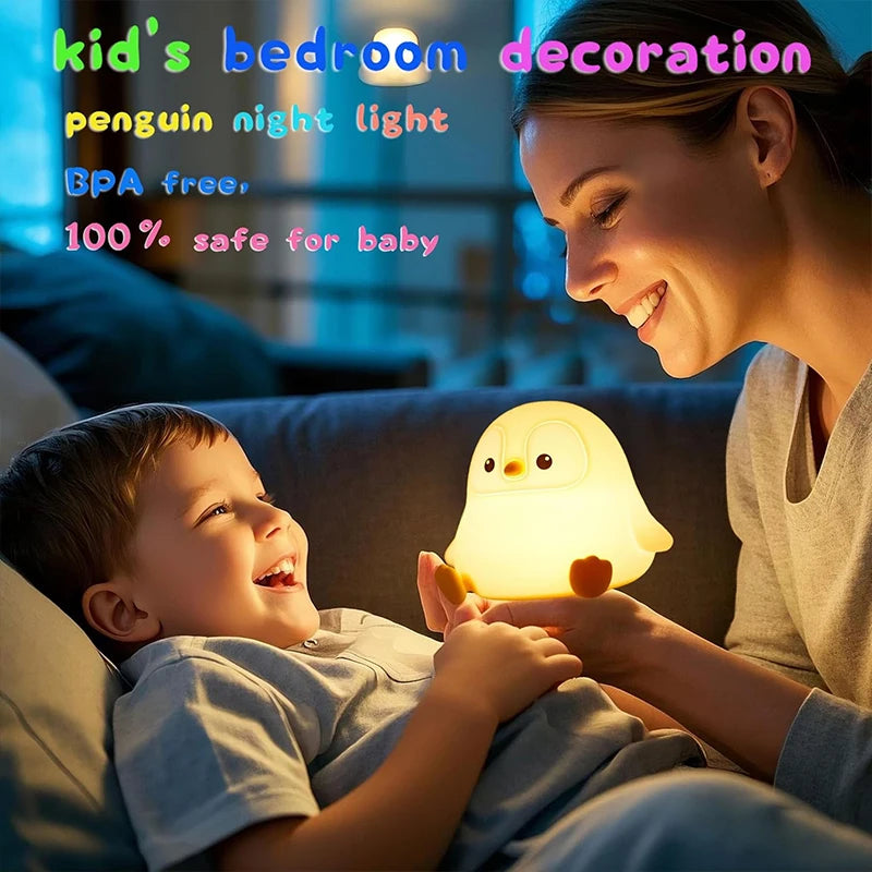 Penguin Children's Night Light Rechargeable