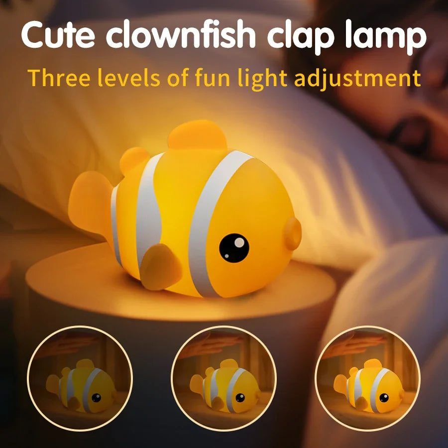 Cute Clownfish Children's Night Light Rechargeable