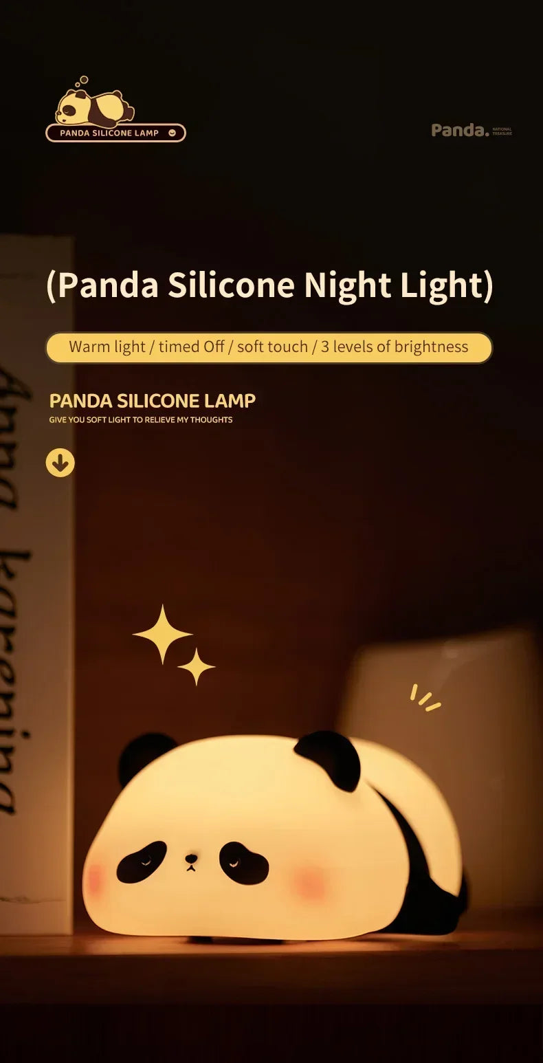 Cute Panda Children's Night Light Rechargeable
