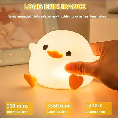 Silicone Duck Children's Night Light Rechargeable
