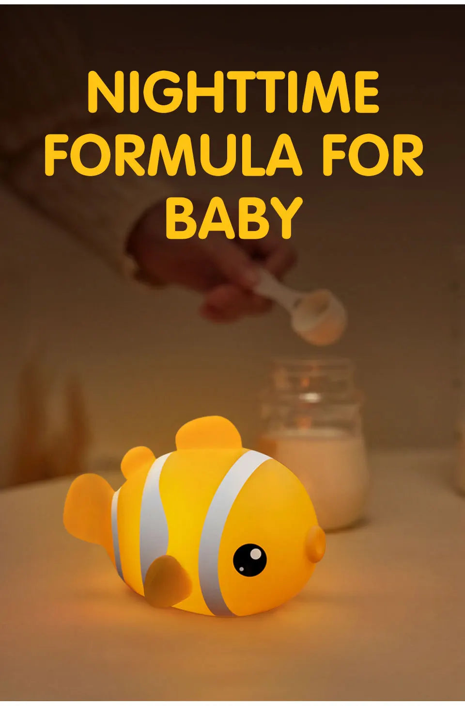 Cute Clownfish Children's Night Light Rechargeable