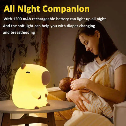 Cute Capybara Children's Night Light Rechargeable