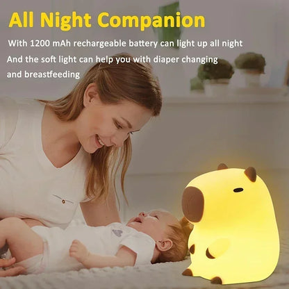 Cute Capybara Children's Night Light Rechargeable