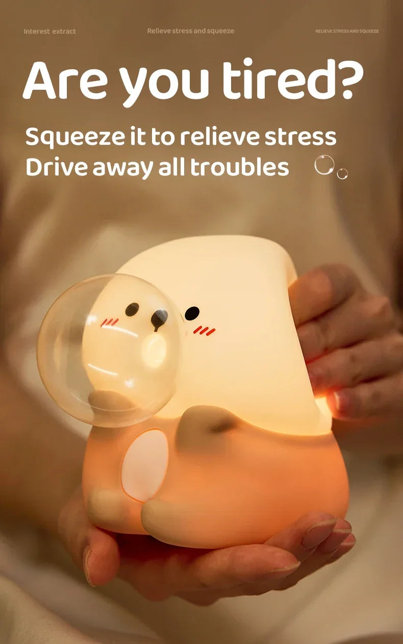 Cute Sea Otter Children's Night Light Rechargeable