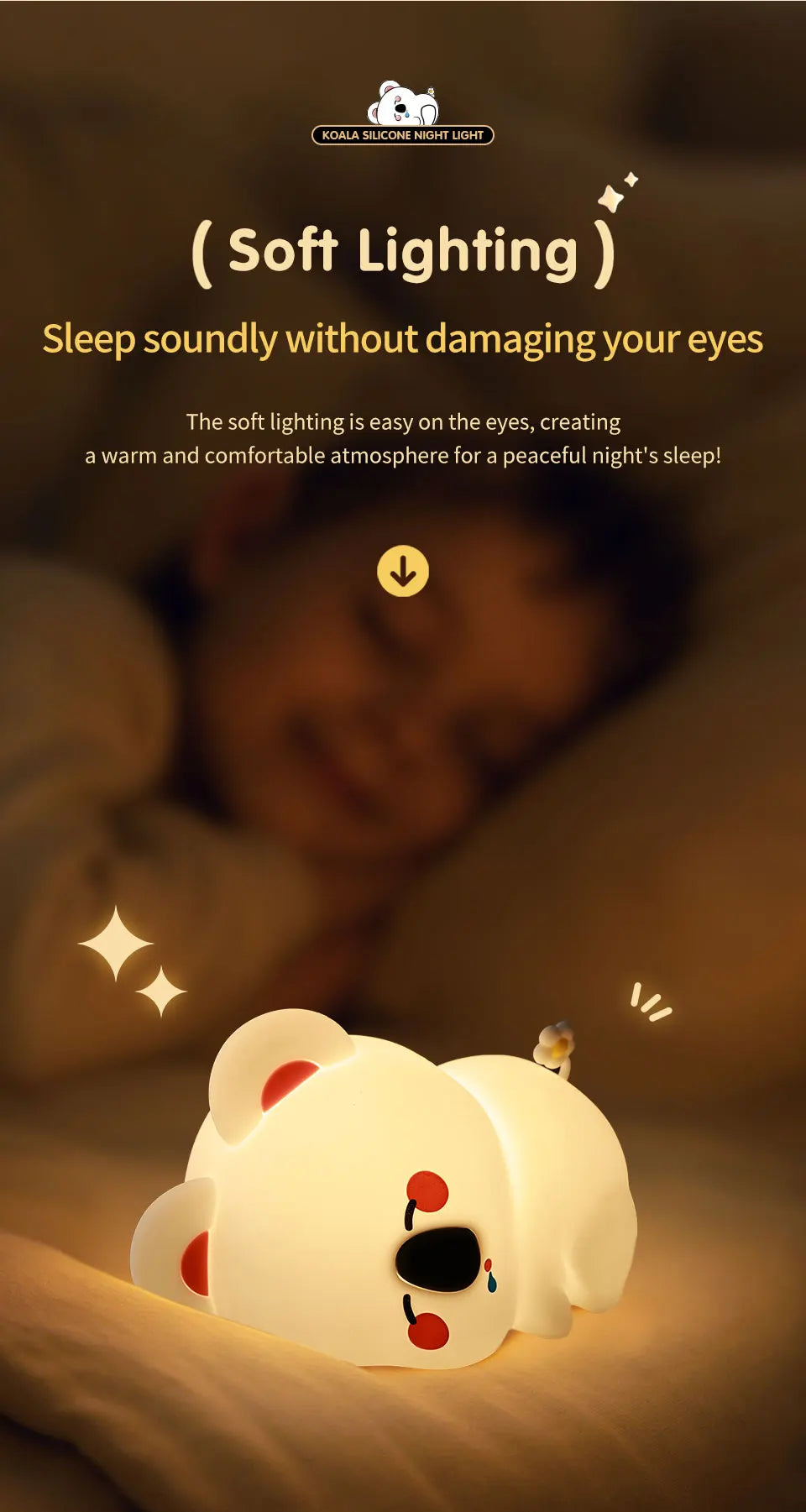 Cute Koala Children's Night Light Rechargeable