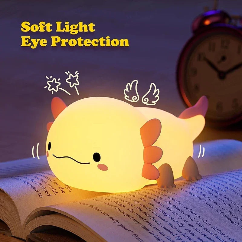 Cute Axolotl Children's Night Light Rechargeable