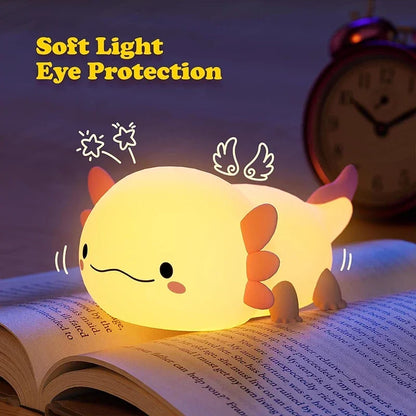 Cute Axolotl Children's Night Light Rechargeable