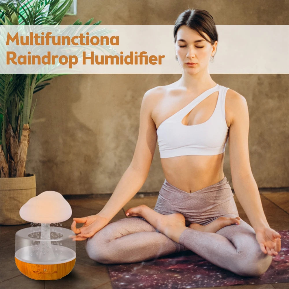 Rain Cloud Humidifier Night Light Essential Oil Diffuser