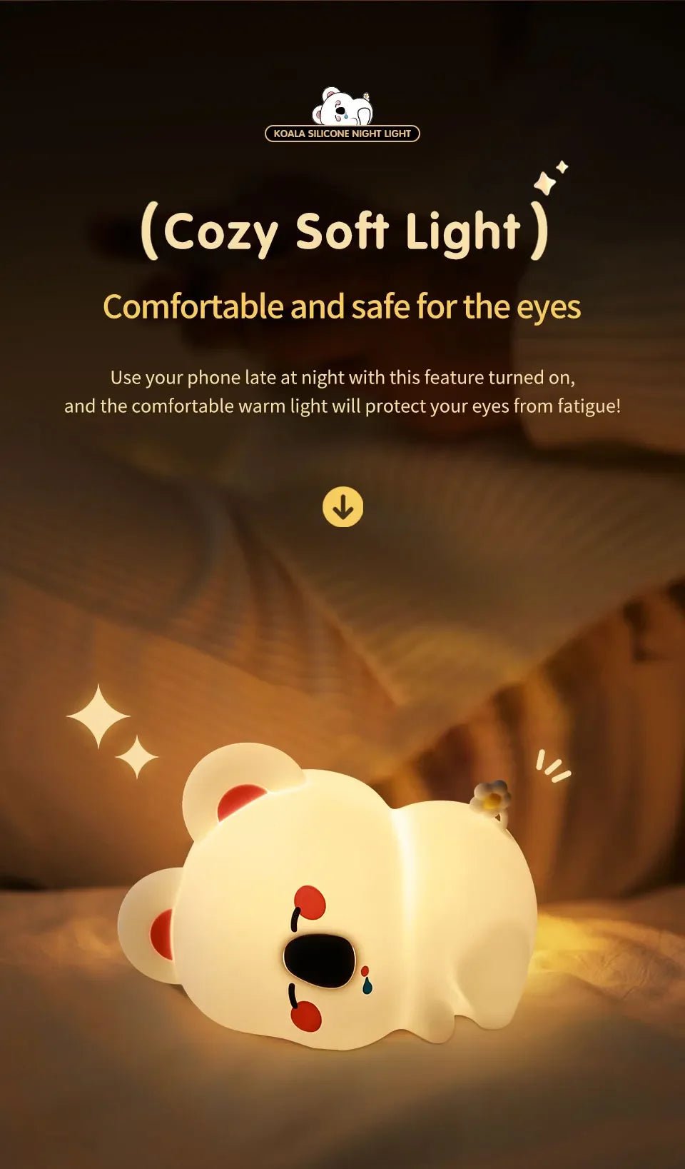 Cute Koala Children's Night Light Rechargeable