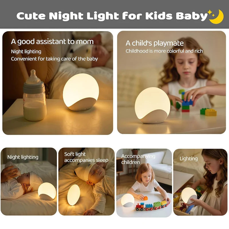Baby Night Light 7-Colors and 30-Min Timer Feeding & Nursery Lamp