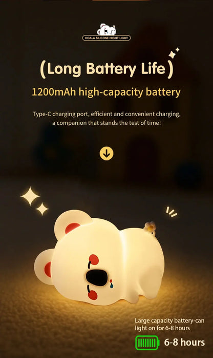 Cute Koala Children's Night Light Rechargeable