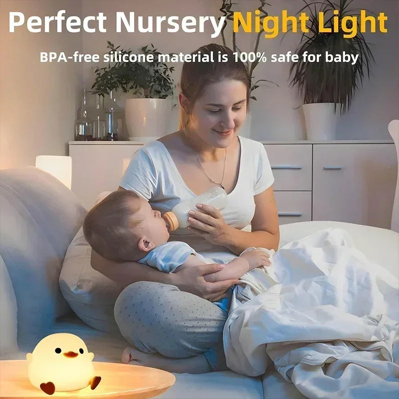 Silicone Duck Children's Night Light Rechargeable