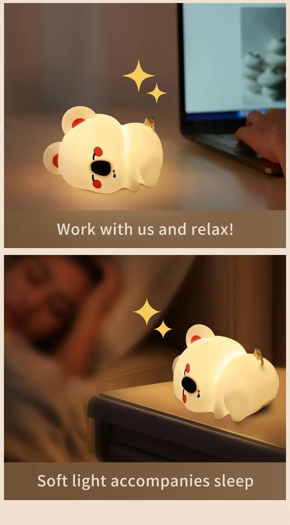 Cute Koala Children's Night Light Rechargeable