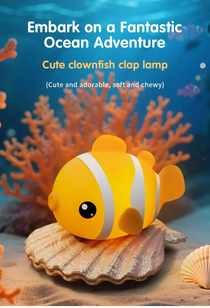 Cute Clownfish Children's Night Light Rechargeable